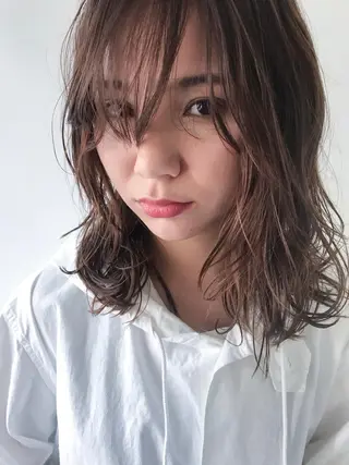 ミディアム 初めてでも失敗しない 透明感カラー Miiのヘアスタイル