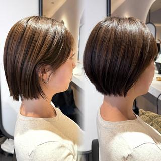 ショート カラー mei ボブ ショートボブ特化🤎のヘアスタイル