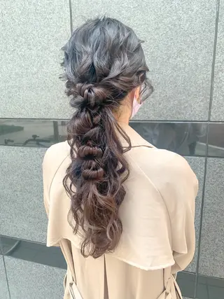 ロング ヘアアレンジ SHANTi 飯塚 ヘアセット/髪質改善のヘアスタイル