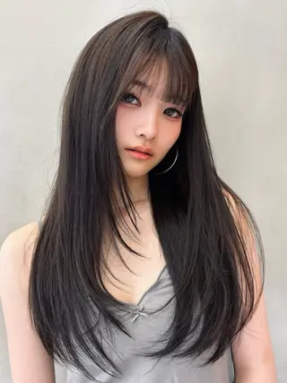 ロング カラー 色気レイヤースタイル 洒落色気ヘアマサトのヘアスタイル