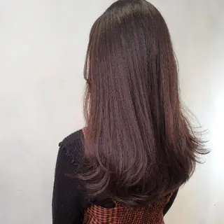 セミロング 韓国レイヤー　 suzuのヘアスタイル