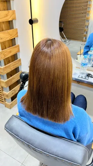 ミディアム 冨田 悠稀/ 髪質改善縮毛&カラーのヘアスタイル