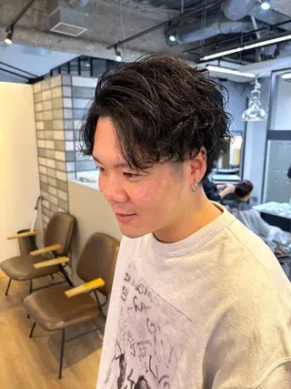 パーマ メンズ レイヤー/大人メンズ パーマ🌀 平島拓也のヘアスタイル