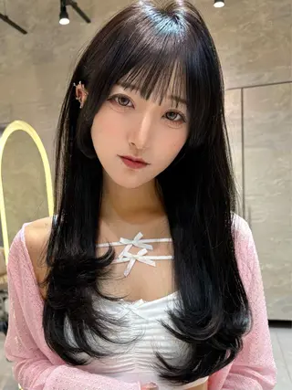 ロング カラー 仙台Ｉ韓国レイヤー Ｉ髪質改善Ｉ伊藤拓海のヘアスタイル