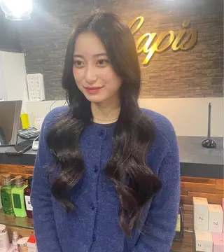 ロング RIEブリーチ& エクステ特化型のヘアスタイル