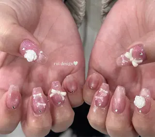 ネイル 🎀RUI🎀ネイル 練習モデル⊹˚₊のネイルデザイン
