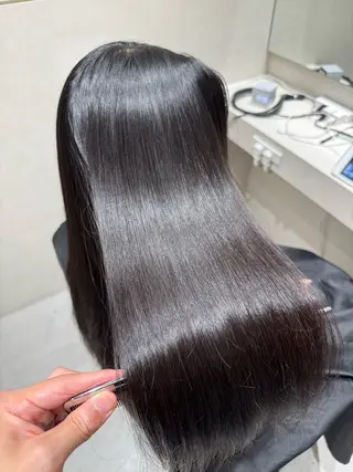 ロング パーマ 美髪矯正/縮毛矯正 ブリーチ矯正のヘアスタイル