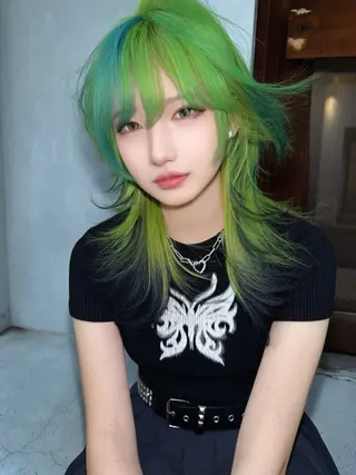 ロング 【ロングウルフカット 姫カット】伊藤裕哉のヘアスタイル