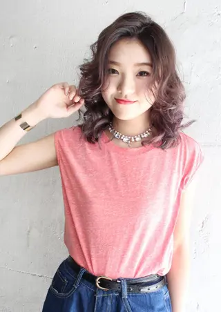 セミロング 桑名 淳のヘアスタイル