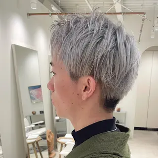 ショート メンズ 安西 香利奈のヘアスタイル