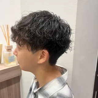 パーマ メンズ 🐾 脱白髪染め 篠崎🐾のヘアスタイル