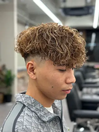 カラー パーマ メンズ メッシュパーマ支持率 ◎大宮/隼也のヘアスタイル