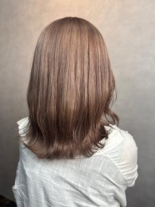 ミディアム カラー 透明感カラー/パーマ 🌀アオノのヘアスタイル