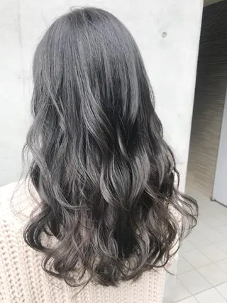 ロング カラー パーマ ご新規様限定 透明感カラーKANAのヘアスタイル