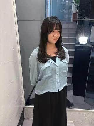 セミロング 竹田 佳奈のヘアスタイル