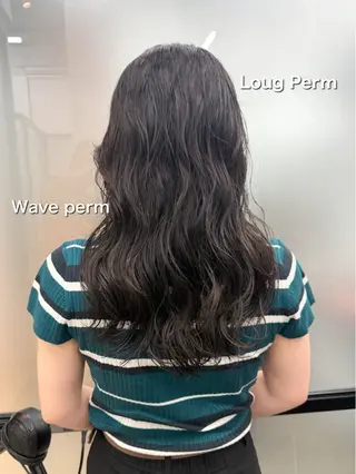 ロング パーマ ラフなパーマ\暗髪 石川雄麻のヘアスタイル
