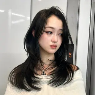 ミディアム カラー 💖表参道/韓国ヘア 顔周りカット/Rioのヘアスタイル