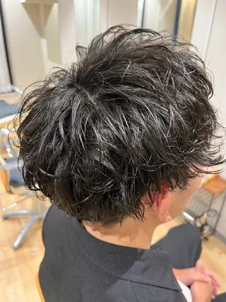 ショート パーマ メンズ メンズサロン LiGKAITO🦖のヘアスタイル