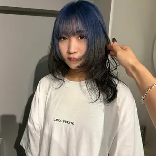 セミロング カラー ヘアアレンジ Mizobe misakiのヘアスタイル