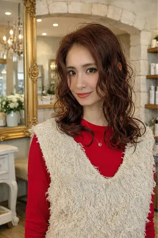 ミディアム カラー grand juteのヘアスタイル