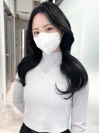 ロング 韓国レイヤーカット 髪質改善▫️水野有真のヘアスタイル
