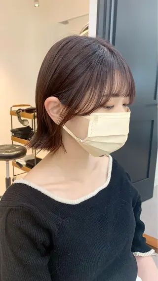 ミディアム カラー パーマ ヘアアレンジ メンズ キッズ ネイル マツエク・マツパ アイブロウ 似合せレイヤー/ 柔らか透明感カラーのヘアスタイル