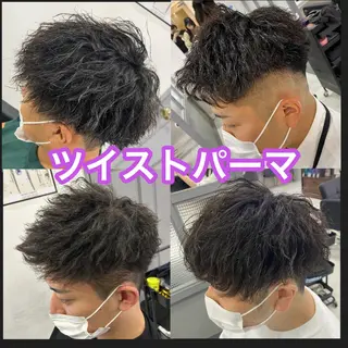 ショート カラー パーマ ヘアアレンジ メンズ 🔥メンズパーマ 特化 渡辺一翔のヘアスタイル
