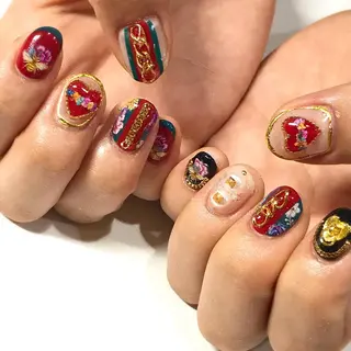 ネイル 渋谷／チップ長さ出し 👑アプレgel-xのネイルデザイン