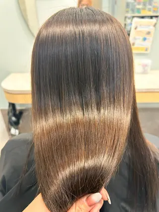 ロング カラー ひかりダブルカラー/ レイヤー/ボブパーマのヘアスタイル