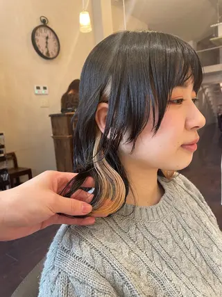 ミディアム カラー roost 優のヘアスタイル