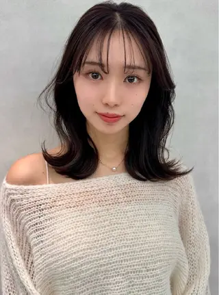 ミディアム カラー ﾘｵ艶髪️🫧 透明感カラー🦋のヘアスタイル