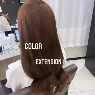 ロング カラー エクステ🩵ブリーチ 韓国ヘア🩵KAEのヘアスタイル