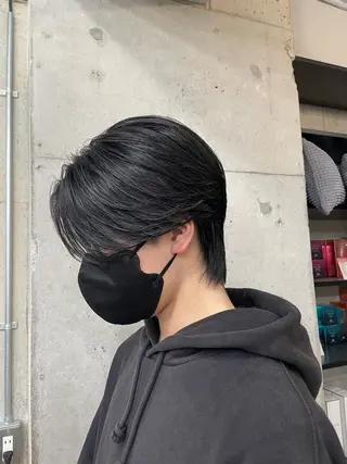 ショート パーマ メンズ メンズ特化/センター パート/吉田のヘアスタイル
