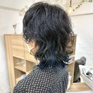 ミディアム パーマ 髪質改善 縮毛矯正/ レイヤー/銀座/本木のヘアスタイル