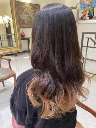 ロング カラー 田中 沙織のヘアスタイル