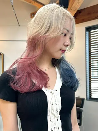 セミロング 馬場 涼平のヘアスタイル