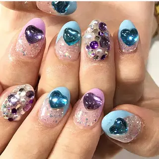 ネイル 渋谷/チップ長さ出し 👑アプレgel-xのネイルデザイン