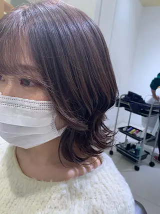 ミディアム カラー パーマ ARMONY秋山輝也 コテ巻き風パーマ特化のヘアスタイル