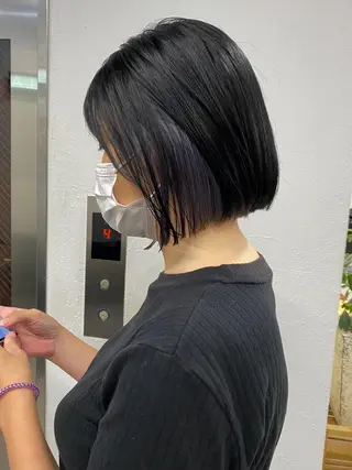 ショート カラー ヘアアレンジ ブリーチダブルカラー 元町三宮/三ノ宮のヘアスタイル