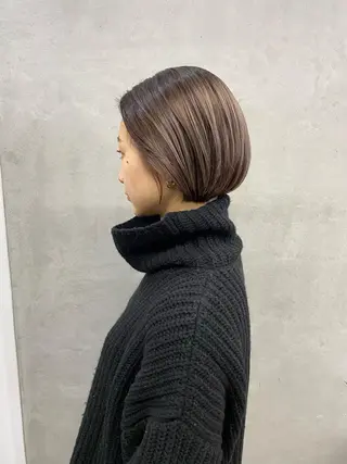 ショート カラー ヘアアレンジ ブリーチダブルカラー 元町三宮/三ノ宮のヘアスタイル