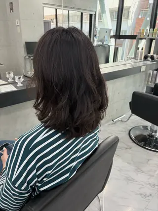 ミディアム カラー パーマ Endearing 🌟銀座のヘアスタイル