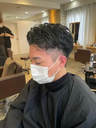ショート パーマ メンズ 髪質改善×レイヤー 🫧松野力也のヘアスタイル