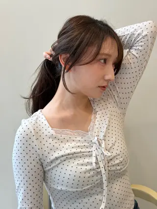 セミロング レイヤー⭐️カラー ⭐️平川雅史のヘアスタイル