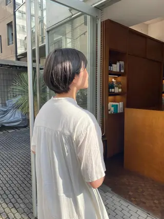 ショート カラー 似合わせレイヤー/ ケアパーマ/高倉のヘアスタイル