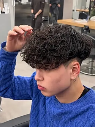 ショート パーマ メンズ メンズパーマカット 達人/涼のヘアスタイル