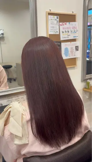 セミロング カラー 艶髪🥣透明感カラー 🫧前田奈津実のヘアスタイル