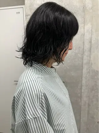 ミディアム ボブ/ゆるふわ ボブパーマ/とういのヘアスタイル