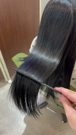 セミロング カラー 髪質改善カラー メテオ 晟之介のヘアスタイル