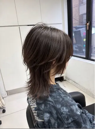 ミディアム 【ウルフ/透明感 カラー】🖤ゆまののヘアスタイル