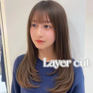 ロング 🩵HIYORI /栄/レイヤーカットのヘアスタイル